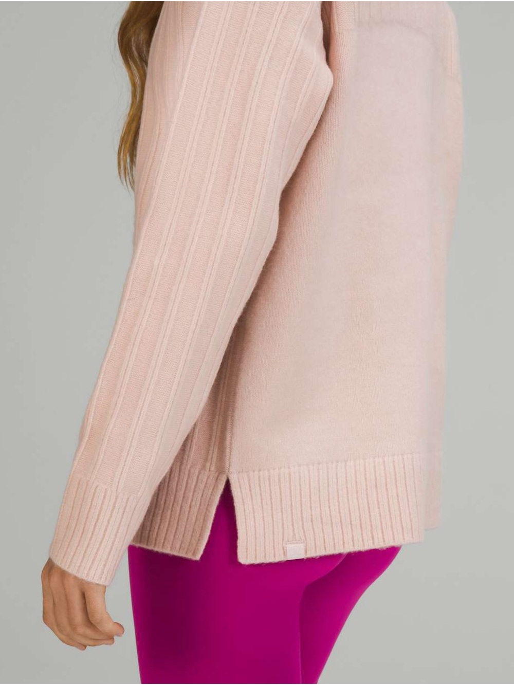 Lululemon Twin Rib Turtleneck Sweater in Feather Pink, 12, EUC - Picture 3 of 6